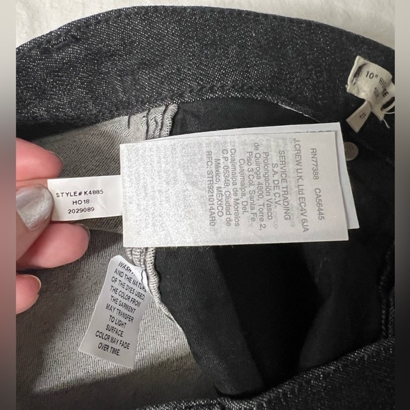 Madewell 10” High Rise Skinny Black Denim Jeans Size 27 - Picture 10 of 14